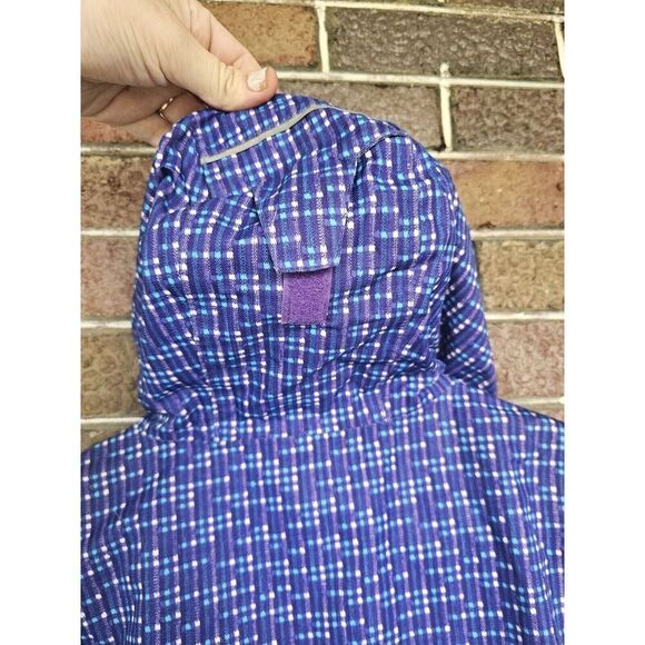 Columbia Girl Jacket Purple Plaid Interchange Ski Snow Parka Medium 10-12 - Picture 7 of 7